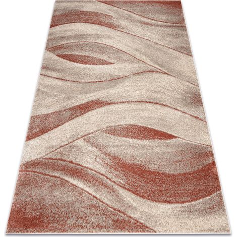 Tappeto FUSION 1617 crema / terracotta - Onde, moderno, astratto beige 160x220 cm