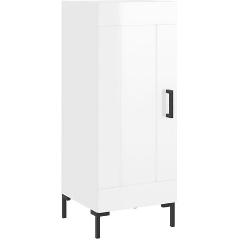 Maison Exclusive - Credenza Bianco Lucido 34,5x34x90 cm in Legno Multistrato
