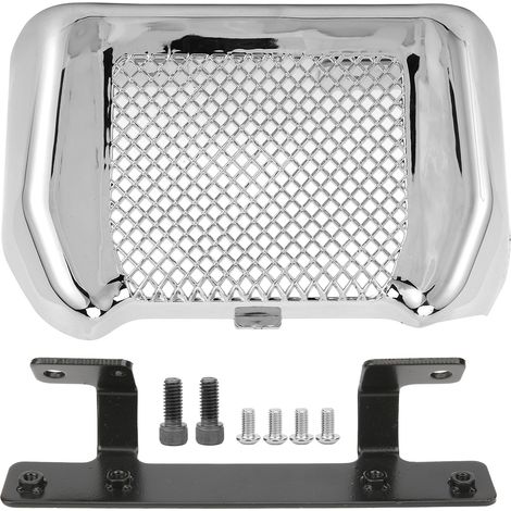 Kit de protection de radiateur d'huile pour moto, accessoire chromé compatible Touring FLHT FLTRX FLHR FLHX (1/5)