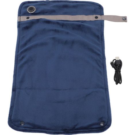 Couverture chauffante USB avec contrôle de la température, jet électrique polyvalent, chaud et confortable, chauffage des genoux, pour la maison et le bureau, bleu marine. (1/5)