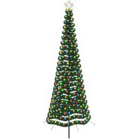 LED-Lametta-Weihnachtsbaum mit Erdspieß EKENAS 250 cm 370 LEDs vidaXL (1/5)