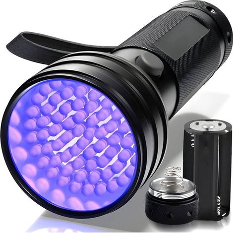 Torcia UV, lampada a luce nera portatile, rilevatore di ambra, mini lampada con 51 LED (1/5)