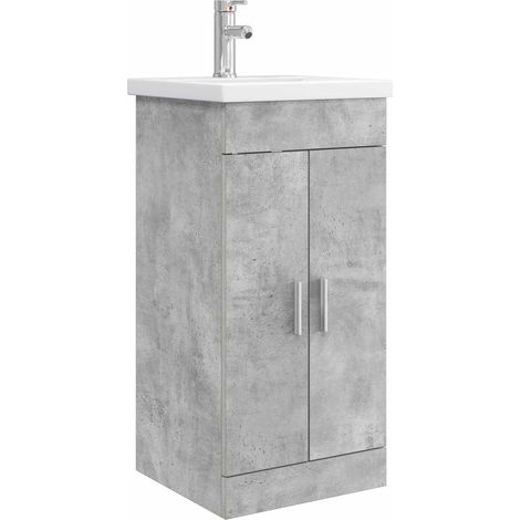 Bathroom Vanity with Sink Concrete Grey 42 x 40 x 84.5 cm vidaXL