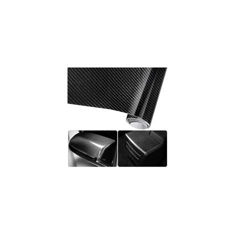 6D Film Autocollant Étanche de Voiture Adhésif Vinyle en Fibre de Carbone 3M x 0.3M Imperméable Antiadhésive pour Voiture,Ordinateur,Coque de Smartphone,Moto,Véhicule-Noir (1/5)