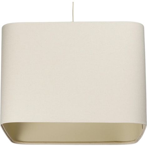 Suspension élégante en lin beige - Hauteur 20 cm (1/5)