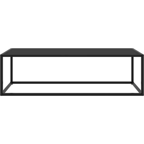 Maison Exclusive - Couchtisch Schwarz mit Schwarzem Glas 120x50x3