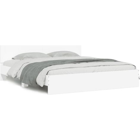 Maison Exclusive - Estructura de cama con cabecero blanca 200x200 (1/5)