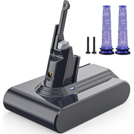 Morpilot Batteria per Dyson V7, 21.6V con Pre Filtri 2PCS, Adatto per SV11 Trigger V7 Allergy Animal Motorhead Pro Car + Boat Fluffy Mattres Aspirapolvere (1/5)