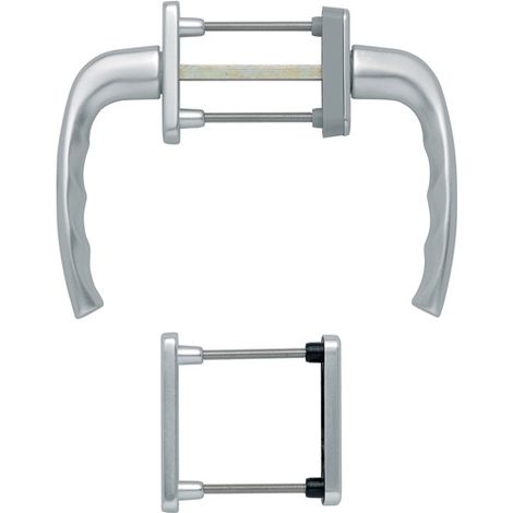 HOPPE Balkongarnitur NY 0810/961N/U10/… Alu.F1 63-73mm 4-KT.7mm - 3273792 (1/3)