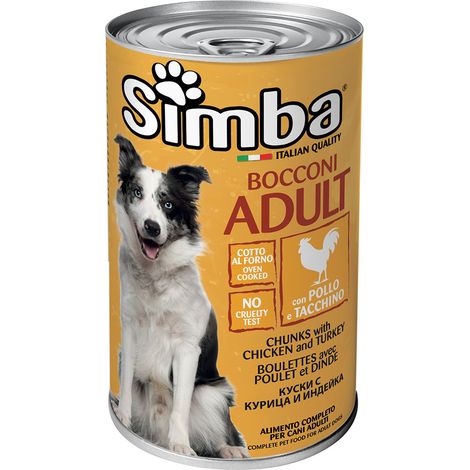 BOCCONI PER CANI 'SIMBA' pollo e tacchino - gr 1230- 12 pezzi  - MONGE