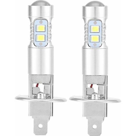 Bombillas para faros delanteros ZVD, kit de 2 bombillas LED H1 6000K ultra blancas de 100 W para luces de cruce (1/4)