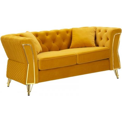 DIVANO EMY SENAPE C/CUSCINI CM 162X83X76