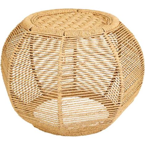 Taburete de cuerda trenzada 30x45x30