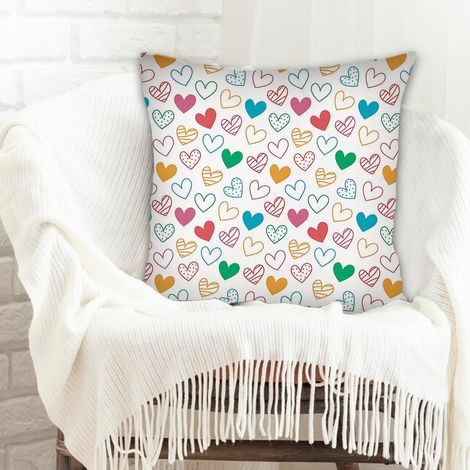 Housses de coussin en polyester résistante  déhoussable pour canapé ou lit décoration de la saint-valentin (1/5)
