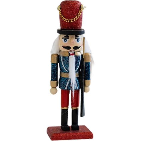 Figurine Casse-Noisette de Noël, ornement traditionnel, figurine de Casse-Noisette, décoration de Noël pour centre de table, étagère ou maison-Red (1/5)