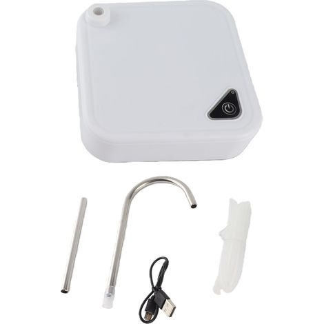 Distributeur de bouteilles électrique blanc, pompe à eau automatique, rechargeable par USB, facile à utiliser, idéal pour les cuisines de camping. (1/5)