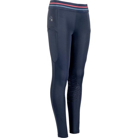 6/7 anni, rosa corallo: Mädchen-Reitleggings Modell Aymee mit Silikon-Kniegriff und verstellbarem Gummibund (1/5)