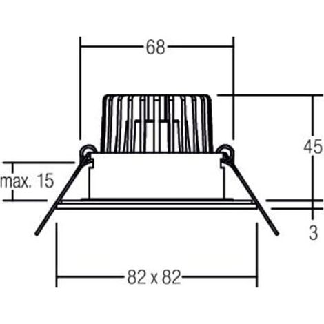 brumberg LED-Einbaustrahler 230V 3000K edelst. 38376423 (1/2)