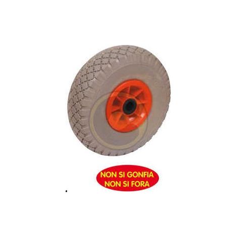 Ruota per carrello in poliuretano antiforatura 260x85 mm mozzo nylon - Salone (1/6)