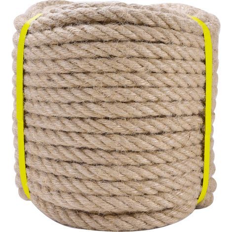 1 Corde Jute 10mm, 15M Naturel Solide, Artisanat Jardinage Décoration (1/5)