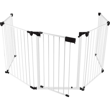 Barrière de sécurité enfant, bébé, animaux - 3.1 mètres, 5 panneaux, blanc (1/5)