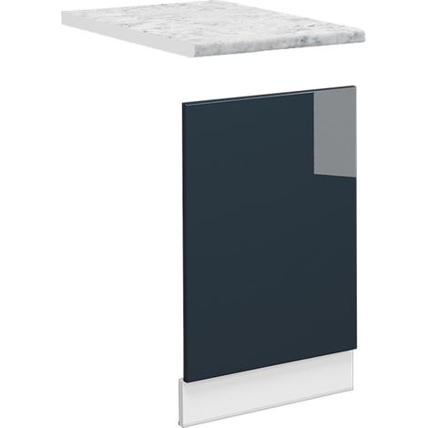 Armarios de cocina Fame-Line, Azul oscuro alto brillo, 45 cm , ET Mármol, Vicco