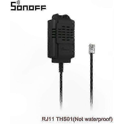 Capteur de température et d'humidité avec adaptateur RJ11 et câble de rallonge pour domotique intelligente (1/5)