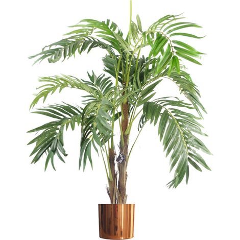 120cm Premium Artificial palm tree with pot with Copper Metal Planter (1/4)