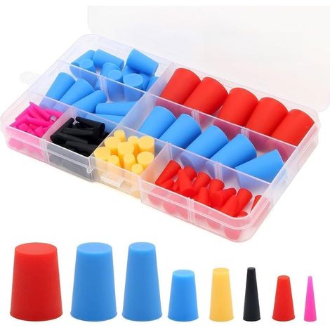 coniques en caoutchouc silicone 110 pièces kit assorti pour