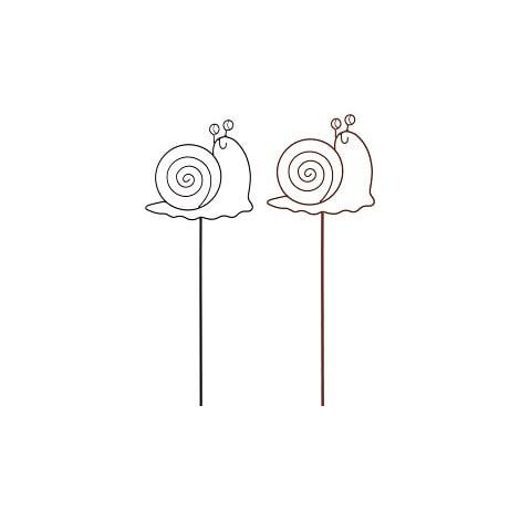 TrendLine Gartenstecker Metall Schnecke sortiert 115 cm Gartenstecker
