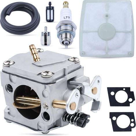 Kit de carburador LinDuxe con filtro de aire y línea de combustible para motosierra de gasolina Stihl 041, 041AV y 041 Farm Boss 1110-120-0609