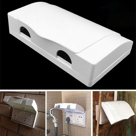 Cache prise électrique type 86 - Sécurité enfant Protection - Maison cuisine - Blanc (1/4)