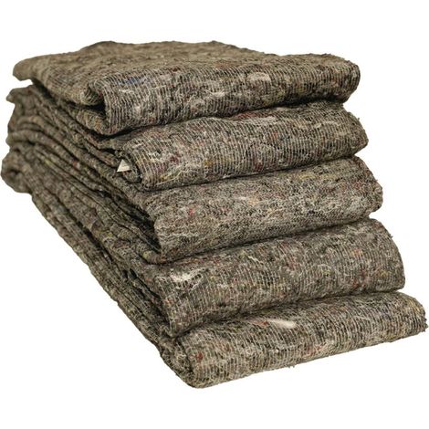 Couvertures de protection déménagement PRO 300 g/m² – lot de 5 – meuble, chantier, stockage