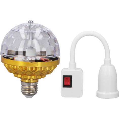 Boule lumineuse LED rotative multicolore 6W, lampe métallique pour fêtes, prise EU 220V pour mariage et karaoké (1/5)