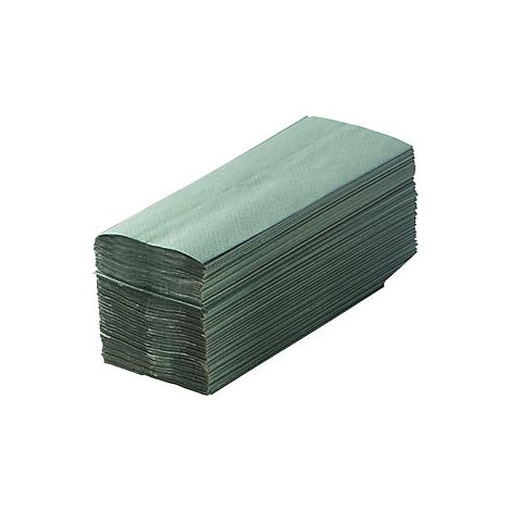 Toallas plegadas en C  de 1 capa  verde tilo  UE 3550 hojas (1/3)