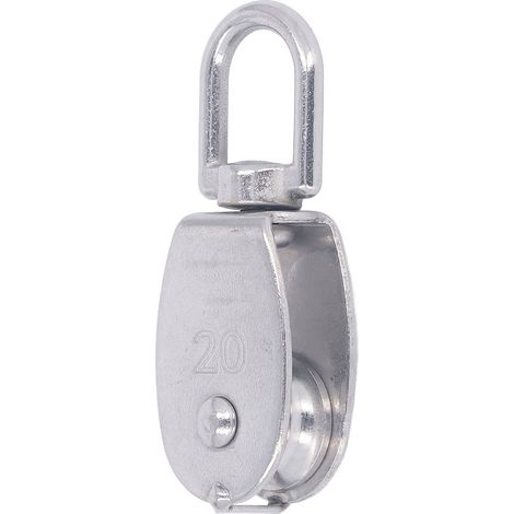 6-teiliges Set Rollenblöcke aus Edelstahl, M20, 75 kg Lager, drehbare Rollen mit M7-Federhaken (1/5)
