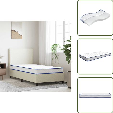 Colchón de espuma suave - vidaXL Colchón de espuma viscoelástica blanca 90x190x17 cm suave - Colchón de espuma de memoria