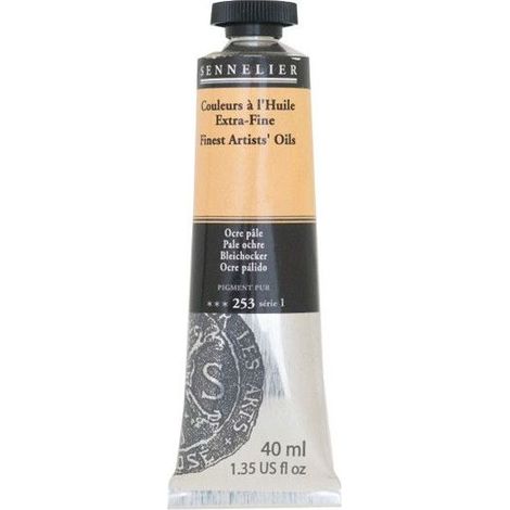 Couleurs à l'huile - Sennelier - Pale Ocre - 40ml - Pigments naturels - Finition satinée
