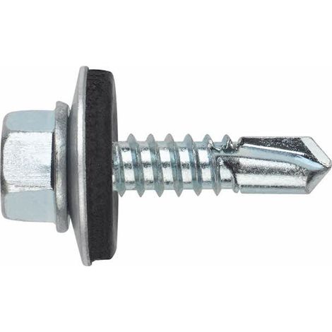 Pack de 500 vis pour gabarit de tête hexagonale avec rondelle imprimée (recouvrement zingué)