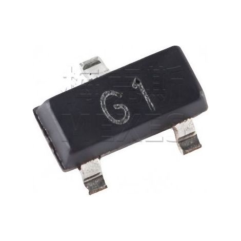 Changdian/Changjing MMBT5551, siebgedruckter G1 SOT-23 NPN 160V/0,6A, oberflächenmontierter Transistorchip, elektronisches Bauteil, 5 Stück geliefert.
