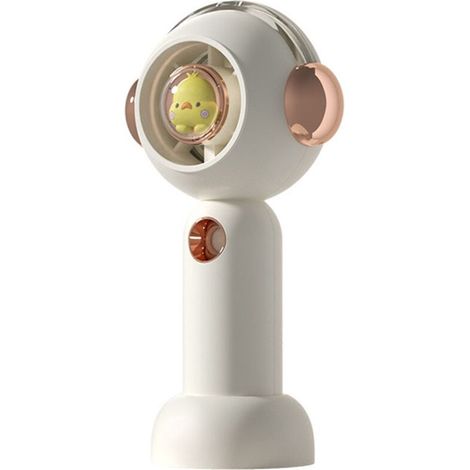 Ventilateur de brumisation portatif dessin animé mignon Rechargeable par USB personnel pour l'extérieur et l'intérieur blanc (1/5)