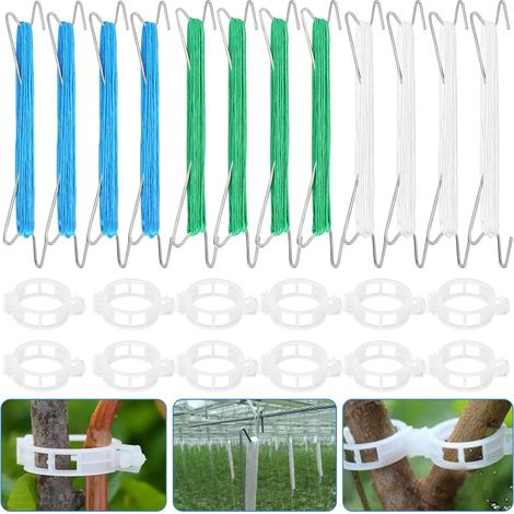 Filiyano – support pour tomates – 10 crochets de support pour tomates, crochets pour treillis à tomates, corde de traction pour la croissance des (1/5)