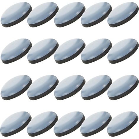 Patins ronds autocollants en PTFE pour table et chaise, lot de 24 (1/5)