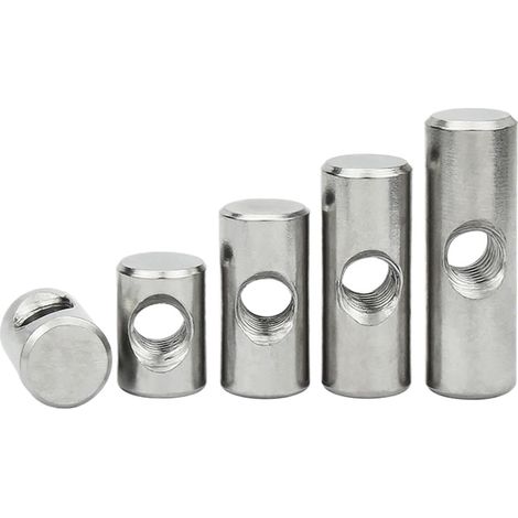 Écrou à marteau en acier inoxydable M4 M5 304, filetage simple avec (1/5)
