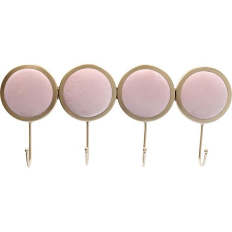 Appendino metallo 4 posti rosa cm 41x18