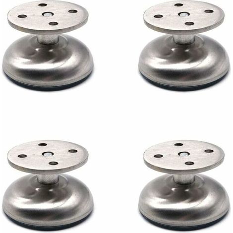 Set mit 4 verstellbaren Möbelfüßen, 3,8 cm lang, extra dick, aus Edelstahl, geeignet für Sofas und Badezimmerschränke.