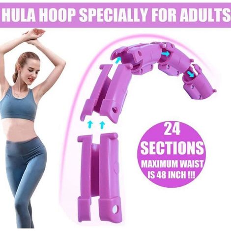 Hula Hoop intelligent avec compteur, anneau de fitness détachable et redimensionnable à 24 sections, fitness intérieur et extérieur (1/4)