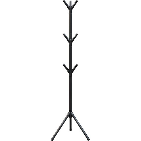 Porte-Vêtements Sur Pied - Barre À Chapeaux - En Plastique - 170x50x50 Cm - Pour Chambre Ou Entrée - Charge Max 22,7 Kg - Blanc (1/5)