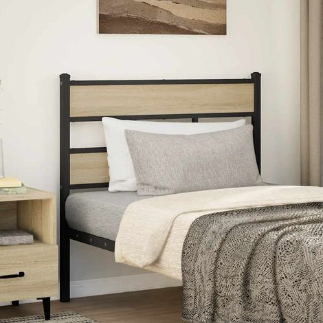 Ersatz-Kopfteil Sonoma-Eiche 80 cm Eisen und Holzwerkstoff (1/5)