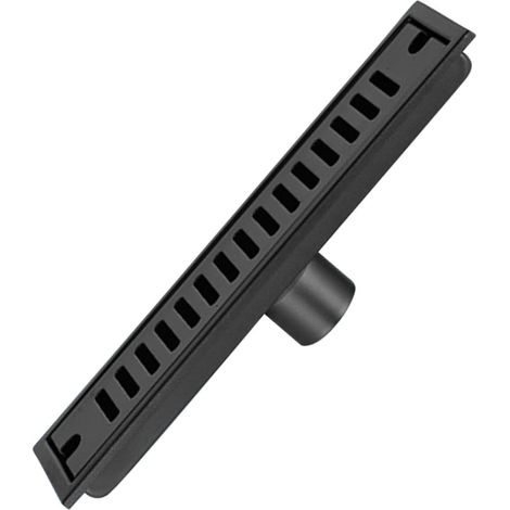 Bonde de Bain Rectangulaire en Acier Inoxydable 304 Noir, Filtre de Sol Linéaire, Nettoyage Facile et Drainage Rapide pour Bain (1/5)